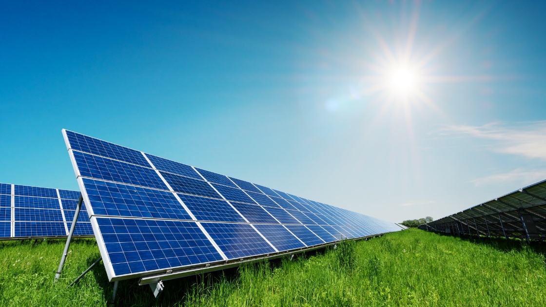 solar panel under sun
